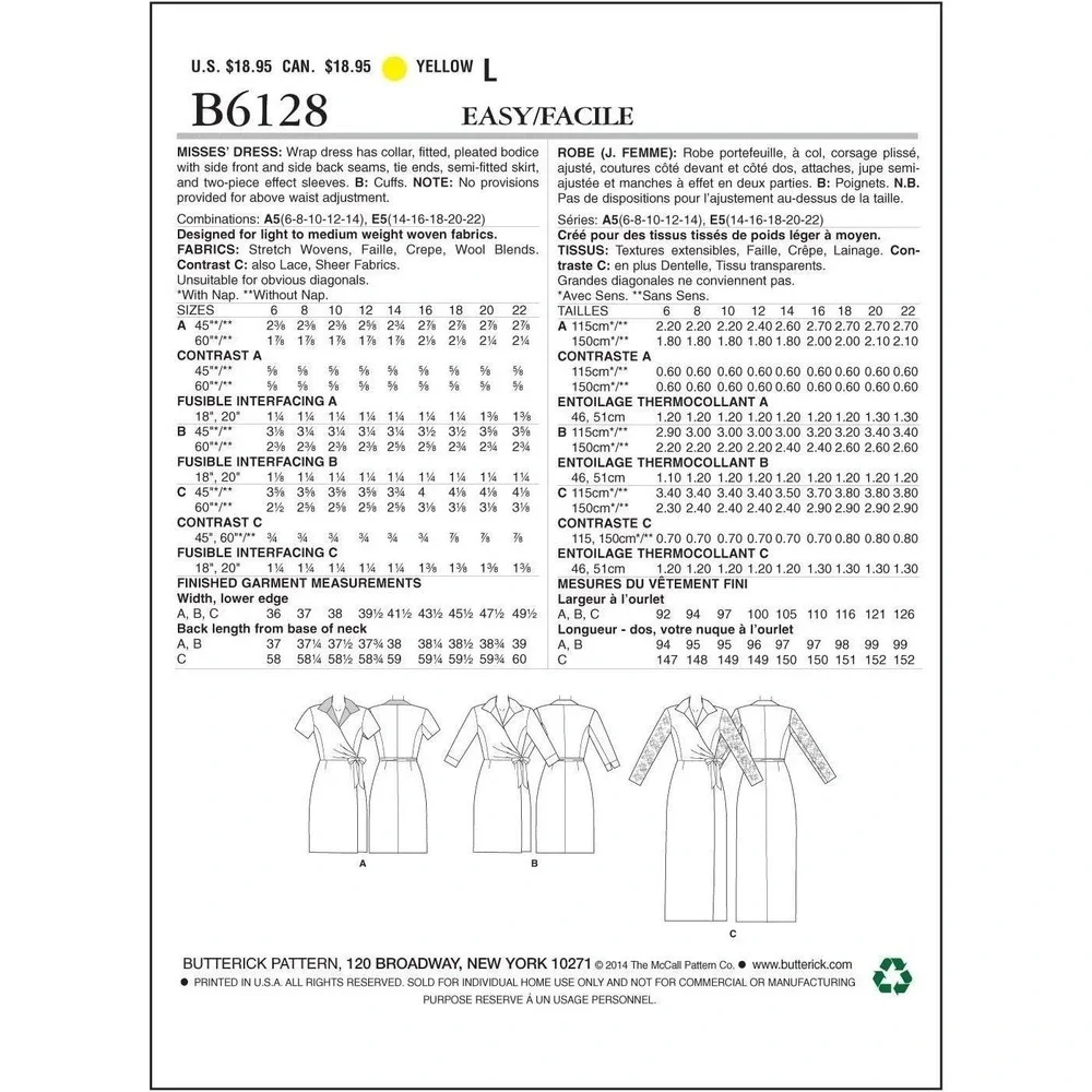 Butterick sewing pattern